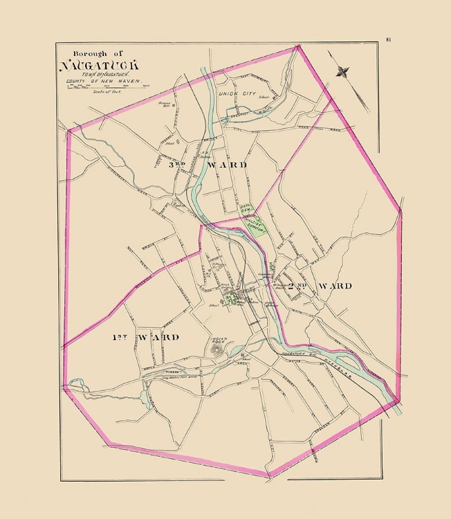 Picture of NAUGATUCK CONNECTICUT - HURD 1893