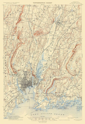 Picture of NEW HAVEN CONNECTICUT QUAD - USGS 1892