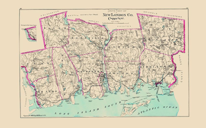 Picture of NEW LONDON  SOUTH CONNECTICUT - HURD 1893