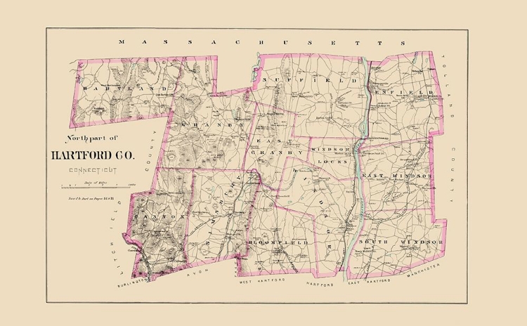 Picture of HARTFORD  NORTH CONNECTICUT - HURD 1893