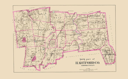 Picture of HARTFORD  SOUTH CONNECTICUT - HURD 1893