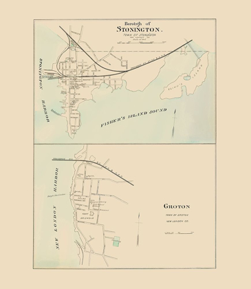 Picture of STONINGTON, GROTON CONNECTICUT - HURD 1893