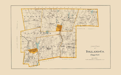 Picture of TOLLAND  NORTH CONNECTICUT - HURD 1893