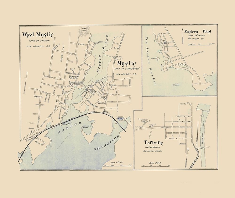 Picture of WEST MYSTIC CONNECTICUT - HURD 1893