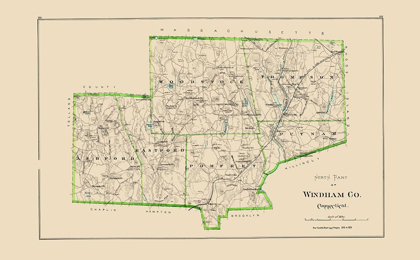 Picture of NORTH WINDHAM COUNTY CONNECTICUT - HURD 1893
