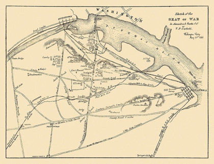 Picture of ALEXANDRIA VIRGINIA  SEAT OF WAR  - CORBETT 1861