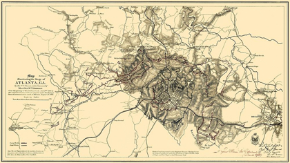 Picture of SIEGE OF ATLANTA GEORGIA - SHERMAN 1865