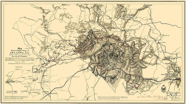 Picture of SIEGE OF ATLANTA GEORGIA - SHERMAN 1865