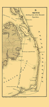 Picture of BURNSIDE EXPEDITION ROUTE NORTH CAROLINA