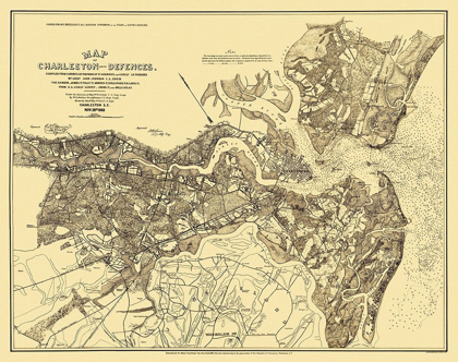 Picture of CHARLESTON WITH DEFENCES - WALKER 1885