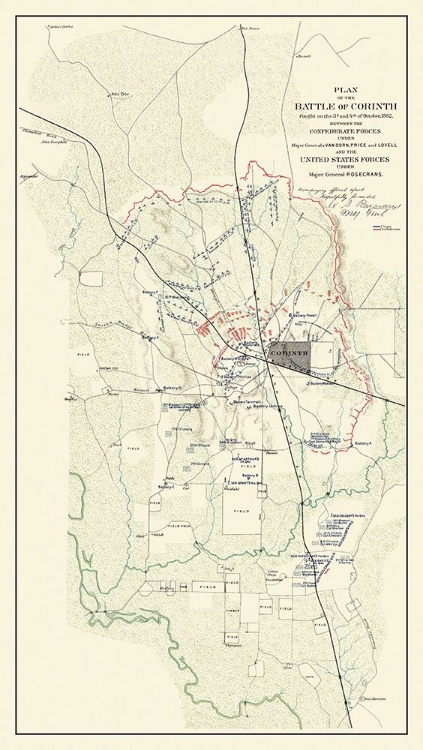 Picture of BATTLE OF CORINTH MISSISSIPPI - ROSECRANS 1862