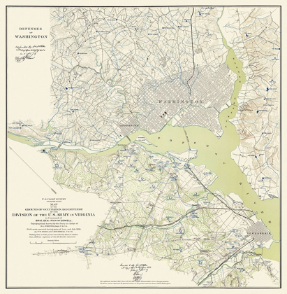 Picture of WASHINGTON DC DEFENSES - BACHE 1861