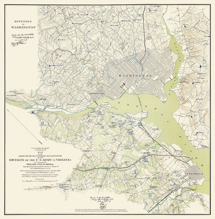 Picture of WASHINGTON DC DEFENSES - BACHE 1861