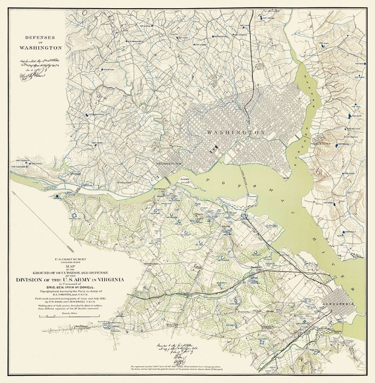 Picture of WASHINGTON DC DEFENSES - BACHE 1861