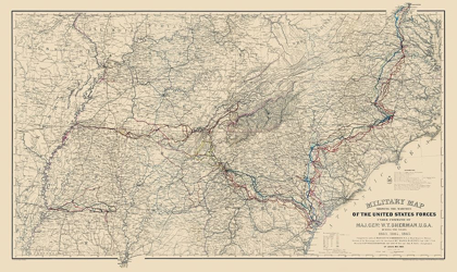 Picture of MARCHES OF UNITED STATES FORCES - SHERMAN 1865