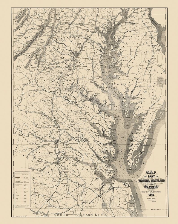 Picture of VIRGINIA MARYLAND DELAWARE - BLUNT 1861