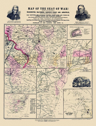 Picture of SEAT OF WAR OF ATLANTIC COAST - PRANG 1861