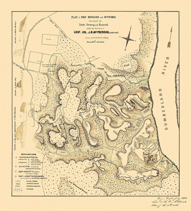 Picture of FORT DONELSON OUTWORKS TENNESSEE - MCPHERSON 1876