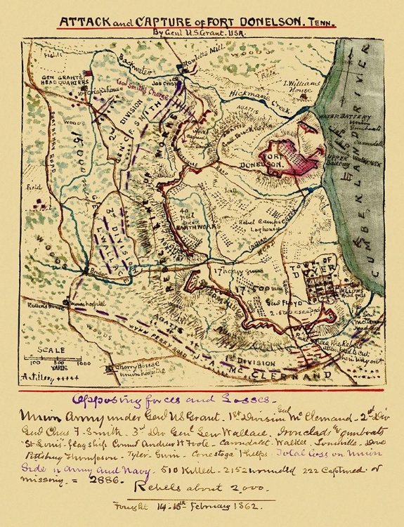 Picture of ATTACK CAPTURE OF FORT DONELSON TENNESSEE