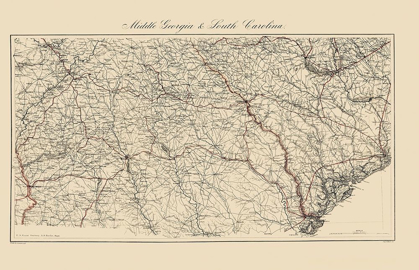 Picture of CENTRAL GEORGIA SOUTH CAROLINA - BACHE 1865