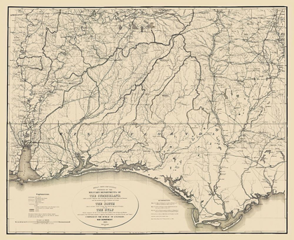 Picture of MILITARY DEPARTMENTS OF CUMBERLAND - CALLAHAN 1863