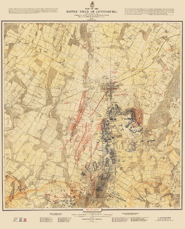 Picture of GETTYSBURG BATTLEFIELD THIRD DAYS BATTLE