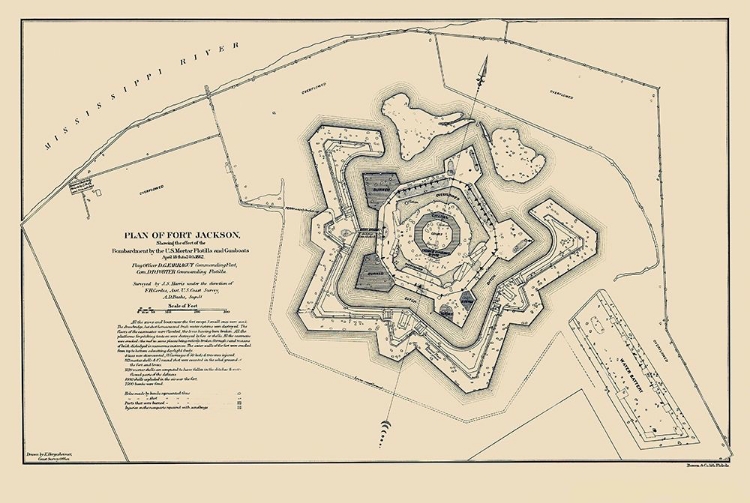 Picture of FORT JACKSON LOUISIANA  - BACHE 1862