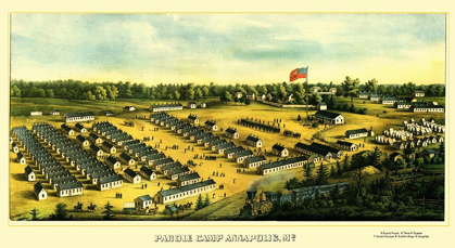 Picture of PAROLE CAMP ANNAPOLIS MARYLAND - SACHSE 1864