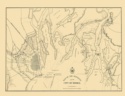 Picture of DEFENCES OF CITY OF MOBILE - BOWEN 1866