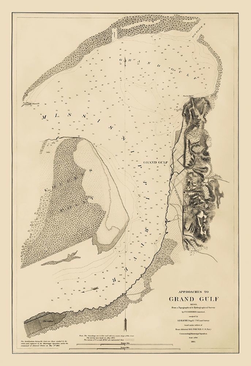 Picture of APPROACHES TO GRAND GULF MISSISSIPPI - BACHE 1864