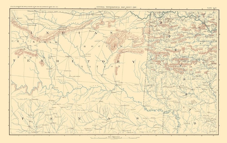 Picture of INDIAN TERRITORY ARKANSAS TEXAS - BIEN 1895