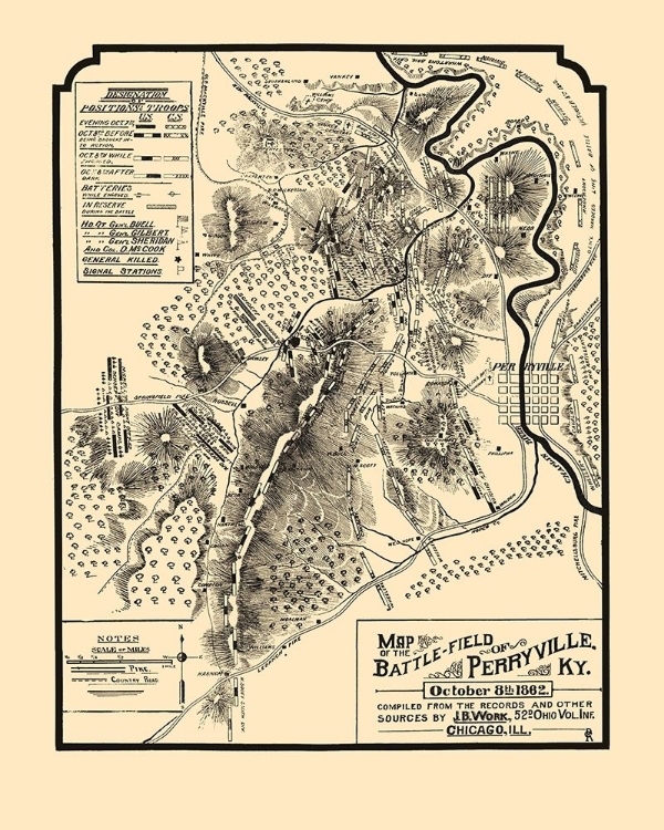 Picture of BATTLEFIELD OF PERRYVILLE KENTUCKY - WORK 1882