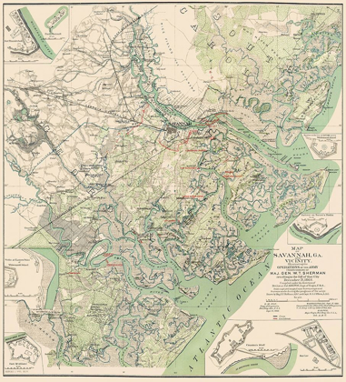 Picture of SAVANNAH GEORGIA AND VICINITY - SHERMAN 1864