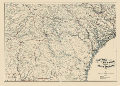 Picture of SOUTHERN GEORGIA SOUTH CAROLINA - BACHE 1865
