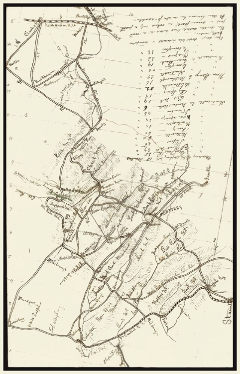 Picture of VIRGINIA BETWEEN STAUNTON CLARKSBURG  - 1861