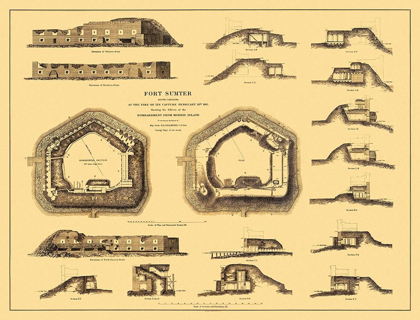 Picture of FORT SUMTER AT TIME OF CAPTURE - BIEN 1865