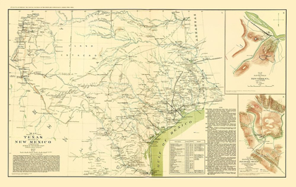 Picture of TEXAS PART OF NEW MEXICO - US ARMY CORPS 1857