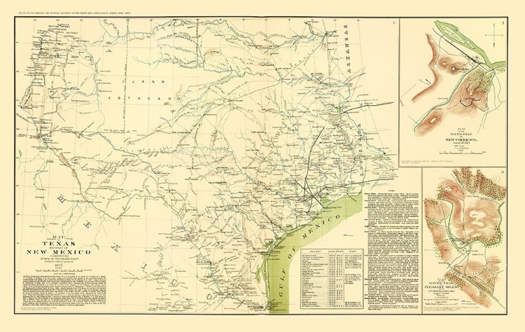 Picture of TEXAS PART OF NEW MEXICO - US ARMY CORPS 1857