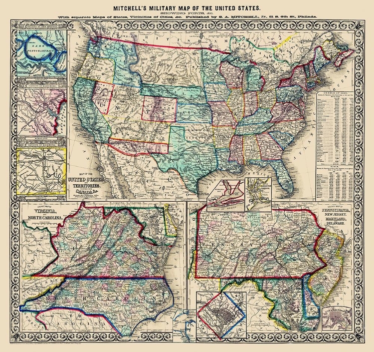 Picture of UNITED STATES MILITARY FORTS - MITCHELL 1861