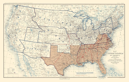 Picture of GEOGRAPHICAL DIVISIONS DEPARTMENTS DECEMBER 1862