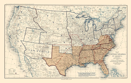 Picture of GEOGRAPHICAL DIVISIONS DEPARTMENTS JUNE 1862