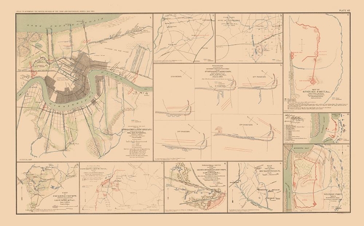 Picture of APPROACHES FORTS 10 VIEWS - BIEN 1894