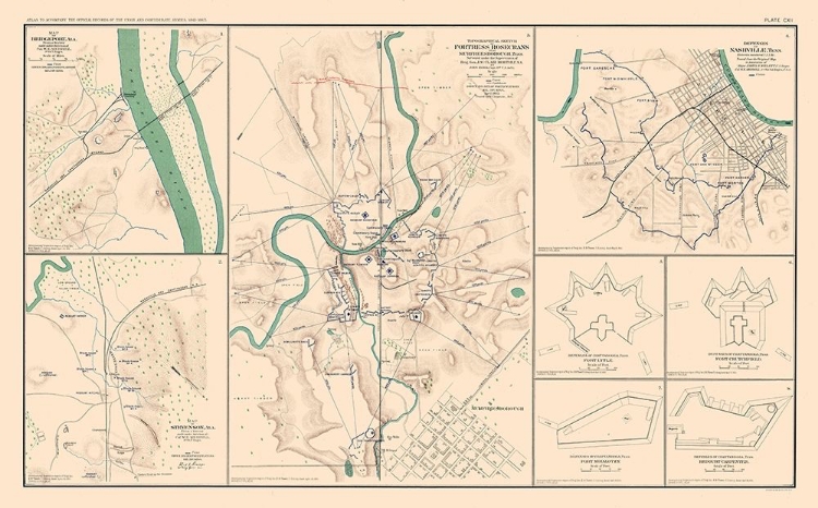 Picture of DEFENSES FORTS 8 VIEWS - BIEN 1894