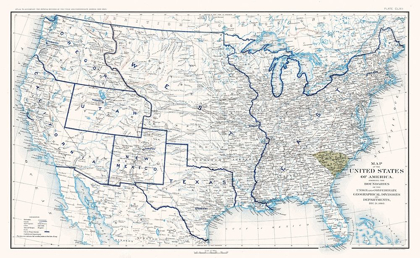 Picture of UNITED STATES BOUNDARIES OF 1860 - BIEN 1894