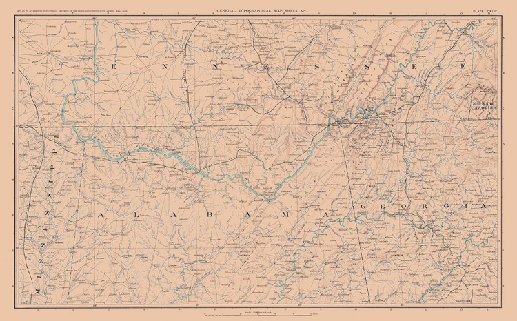 Picture of MISSISSIPPI TENNESSEE ALABAMA GEORGIA - BIEN 1894