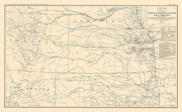 Picture of WAR DEPARTMENT KANSAS TEXAS INDIAN TERRITORY