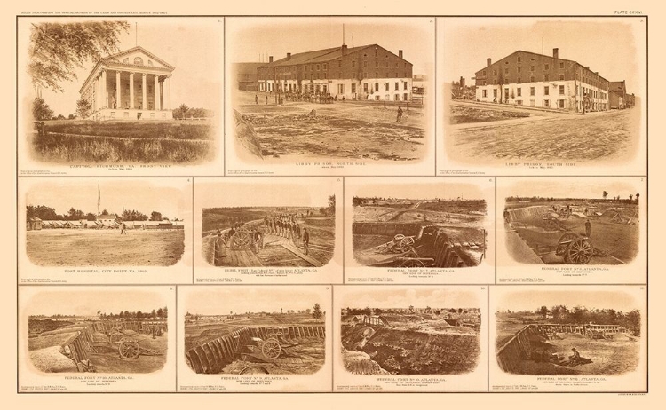 Picture of REBEL FEDERAL FORTS GEORGIA VIRGINIA- BIEN 1894