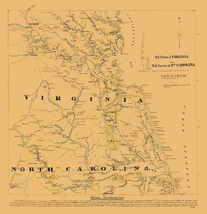 Picture of VIRGINIA NORTH CAROLINA - CRAM 1860