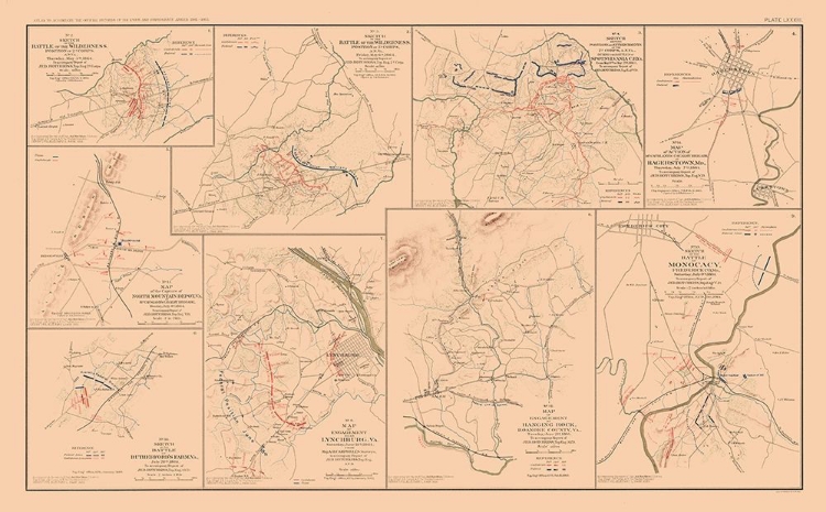 Picture of BATTLE POSITIONS VIRGINIA MARYLAND - HOTCHKISS