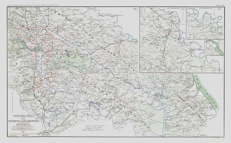 Picture of COUNTIES VICINITY VIRGINIA BATTLE SURVEY